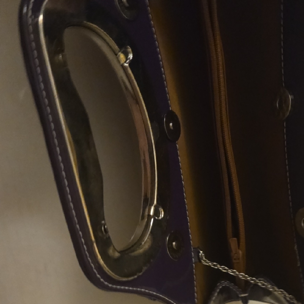 Chic Brown Clutch with Gold Handle - Picture 10 of 11
